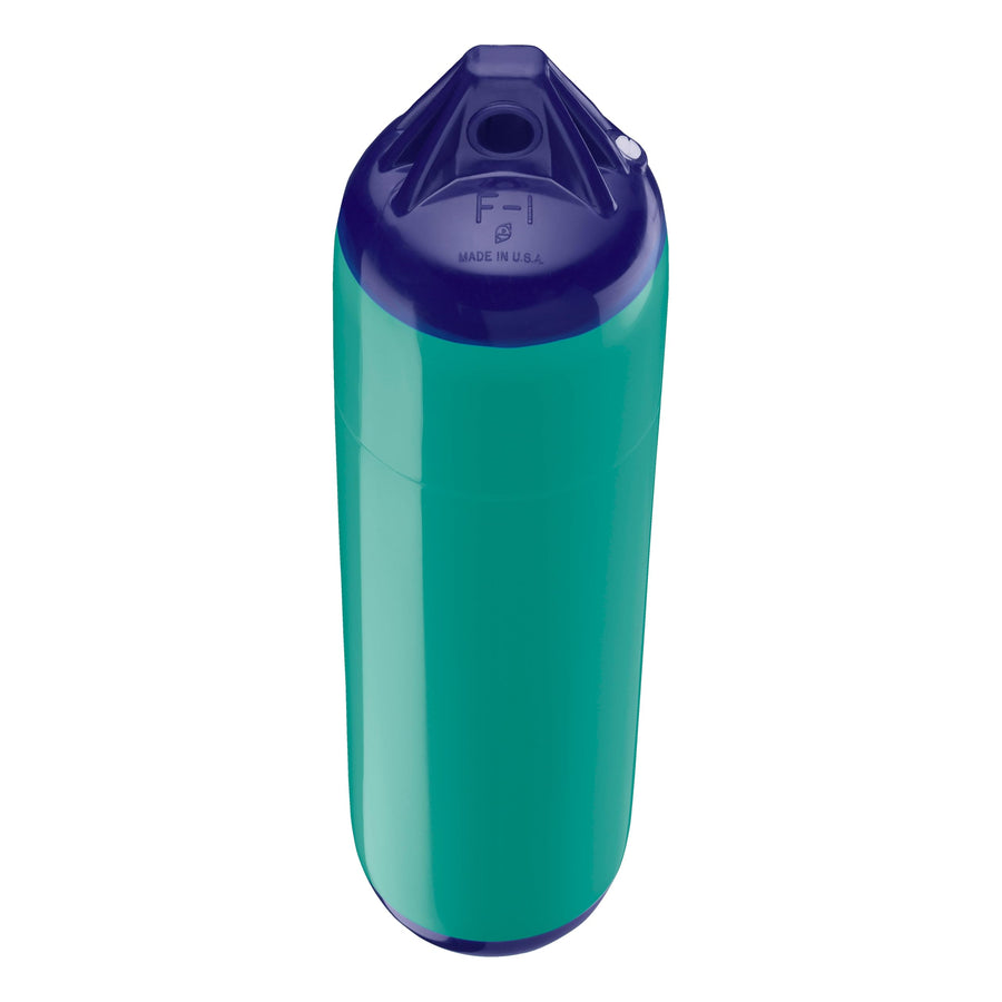 F-1 Standard Polyform Boat Fender Blue Ropehold - Teal
