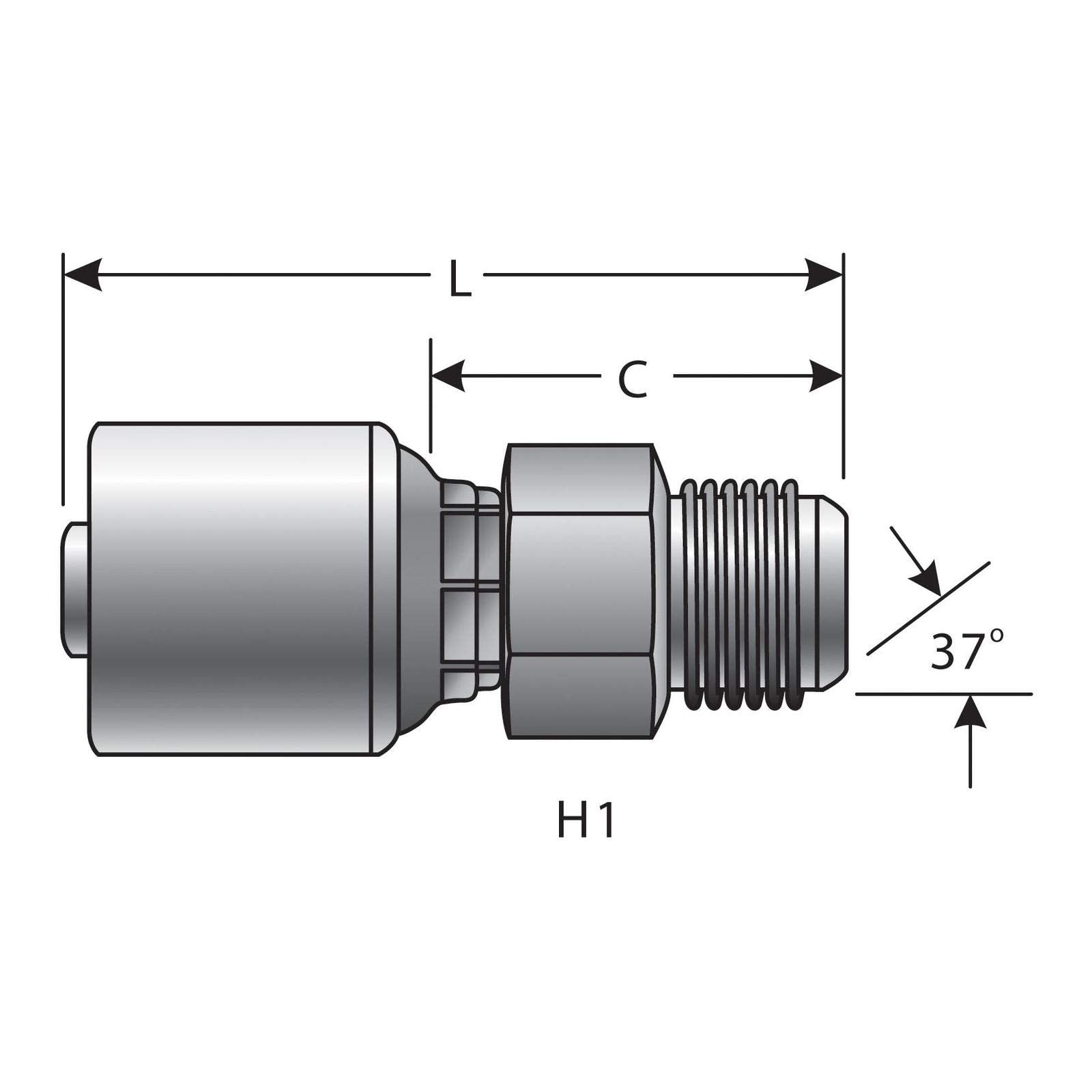 G25165-1008 Gates Hydraulic Coupling