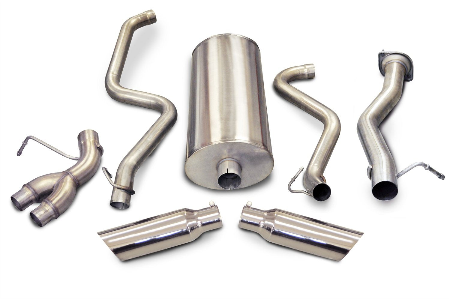 dB Performance CORSA 24893 Polished Split Side Exit Catback Exhaust System with 4" Slash Cut Tip