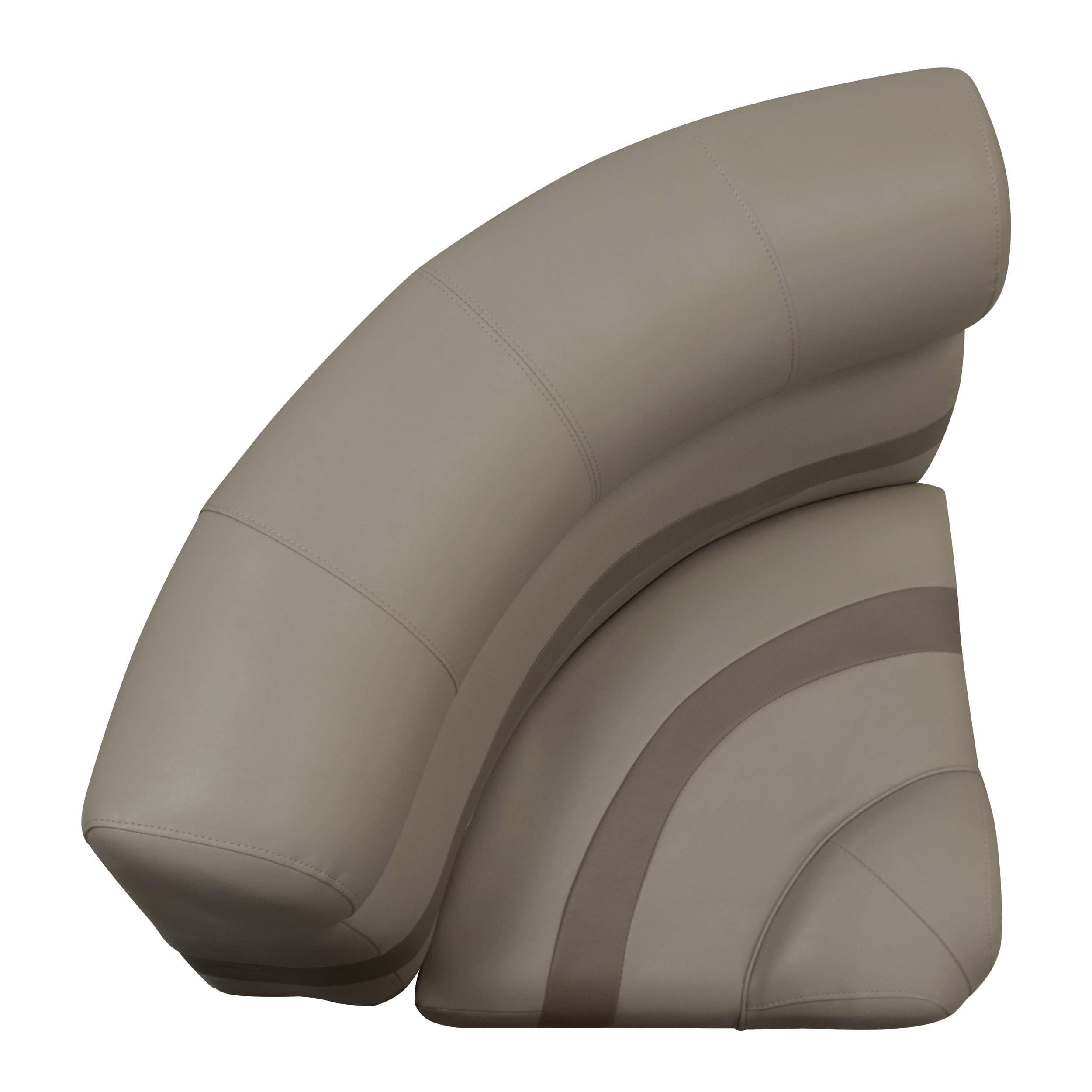 Premier Series Wise BM11028-1749 28" Radius Corner Pontoon Seat Cushion Set, Mocha Java/Café/Mushroom