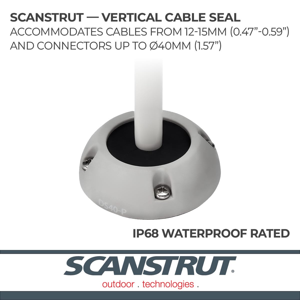 Scanstrut Large DS40-P Cable Seal - Plastic, White