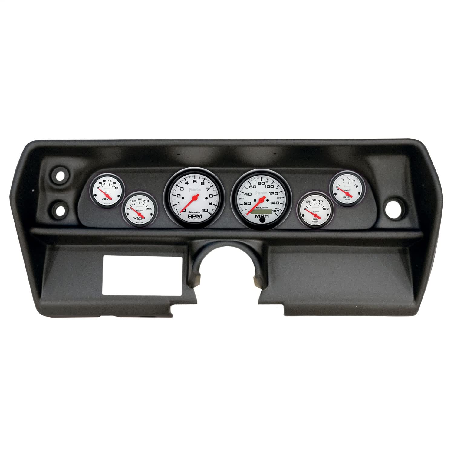 AutoMeter Dash Kit Direct Fit, (3 3/8" X2, 2 1/16" X4), Chevy Nova 68, Phantom (2905-09)