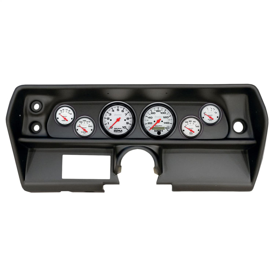 AutoMeter Dash Kit Direct Fit, (3 3/8" X2, 2 1/16" X4), Chevy Nova 68, Phantom (2905-09)