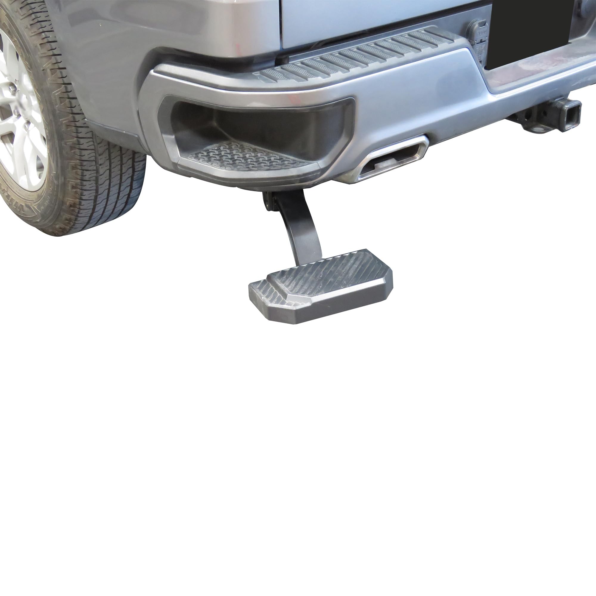 Retractable Black Horse Truck Bed Corner Step Compatible with 2019-2024 Chevrolet Silverado 1500 |2019-2024 GMC Sierra 1500 -TBCGM19