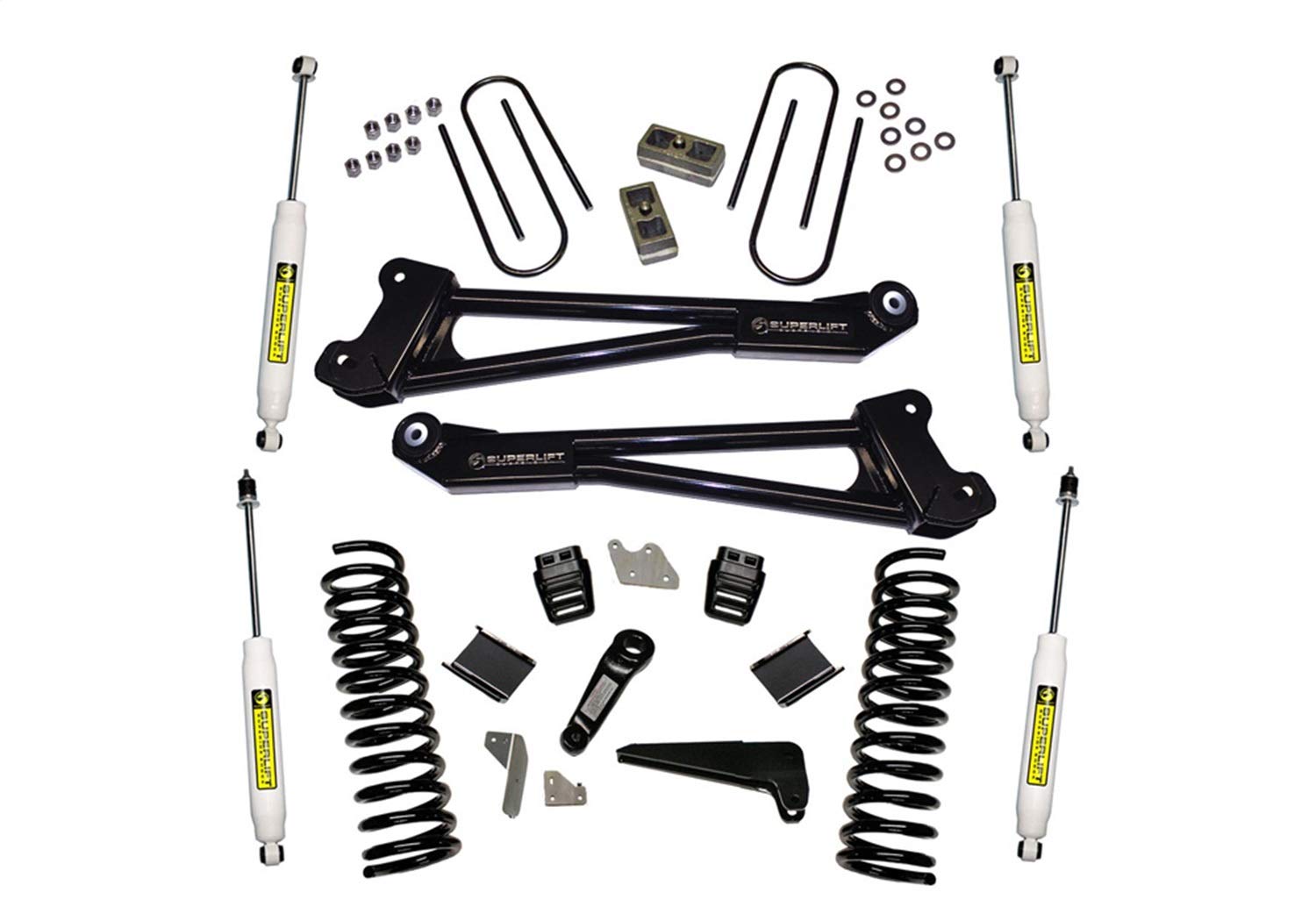 SUPERLIFT REALTRUCK SUSPENSION 4" Lift Kit for Dodge RAM 3500 | Complete Lift Kit with Front & Rear Shadow Series Shocks and Replacement Radius Arms | K144 | Fits 2013-2018 Dodge RAM 3500 4WD