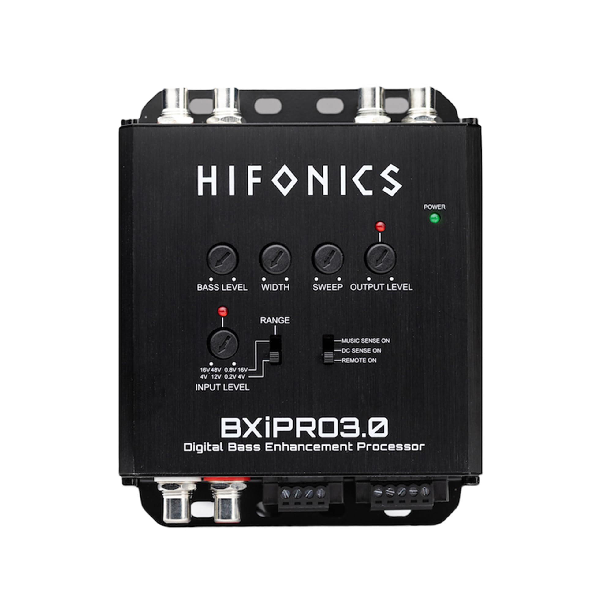 Hifonics Bass Enhancer BXIPRO3.0, Digital Processor with Dash Mount Remote Control, Integration with Any Vehicle for Upgraded Subwoofer System, Black