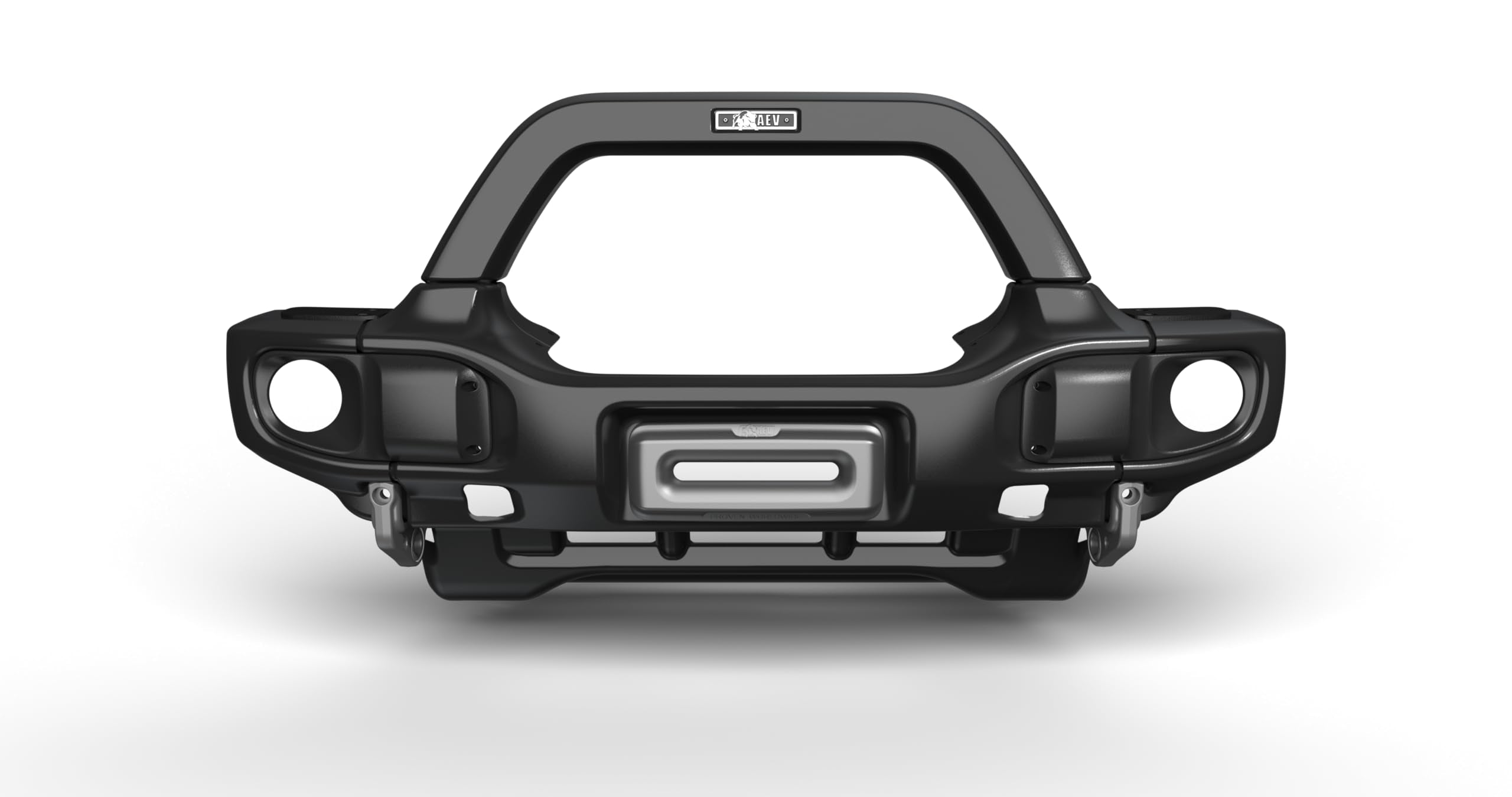 RX Front Bumper AEV for JK Wrangler 2007-2018 - High Clearance, Hot Stamped Boron Steel with Superior Winch Access and Visibility