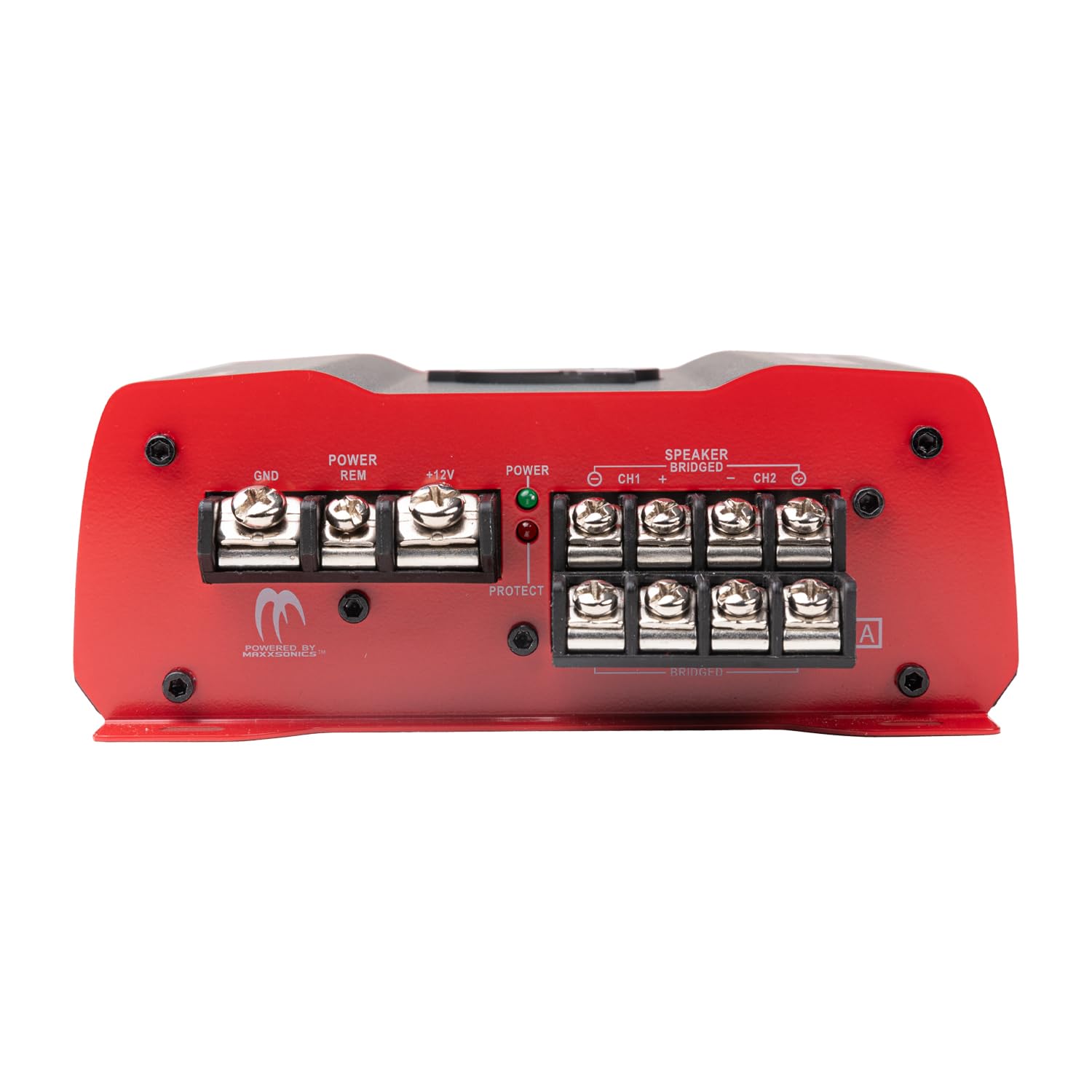 Crunch V-Drive 1325W 4-Channel Car Audio Amplifier - Class D, QTD Cooling, LED VU-Meter, Adjustable Crossovers, Multiple Operation Modes