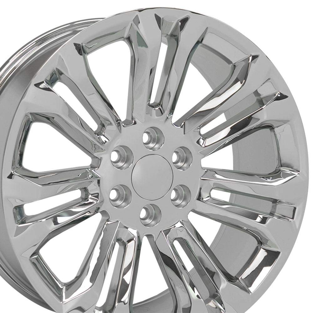 22 Inch OE Wheels CV43B Rim Fits Silverado 1500 Style 6x139.7 22x9 Chrome - Hollander 5666 (1)