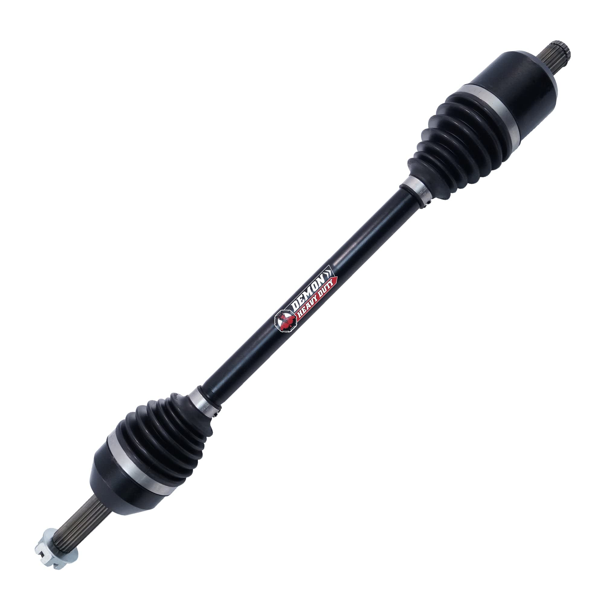 Demon Front Left/Right Heavy Duty Axle for Polaris Ranger ETX/500/570/EV, in 4340 Chromoly Steel, Dual Heat Treated Strength, Gives Wider Angles (See Fitments in Description) OEM: 1333238