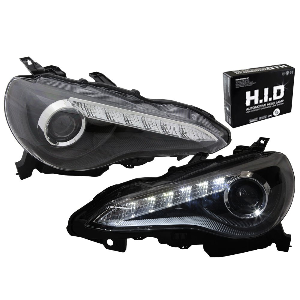 Winjet LED DRL Bar Projector Headlights Compatible with [2012 2013 2014 2015 2016 2017 2018 2019 2020 FR-S BRZ Toyota 86]