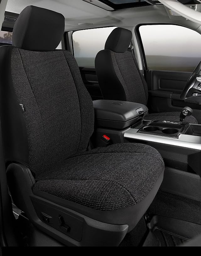 Fia Black TRS47-71 Custom Fit Front Seat Cover Bucket Seats - Saddle Blanket (Solid Black)