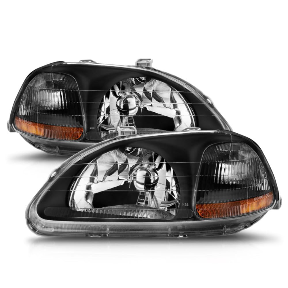 Crystal Headlight Set-Black ANZO USA 121067
