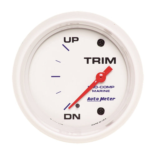 AutoMeter Trim Level Gauge, 2 5/8", 0Ωdown-90Ωup, Electric, Marine White (200767)