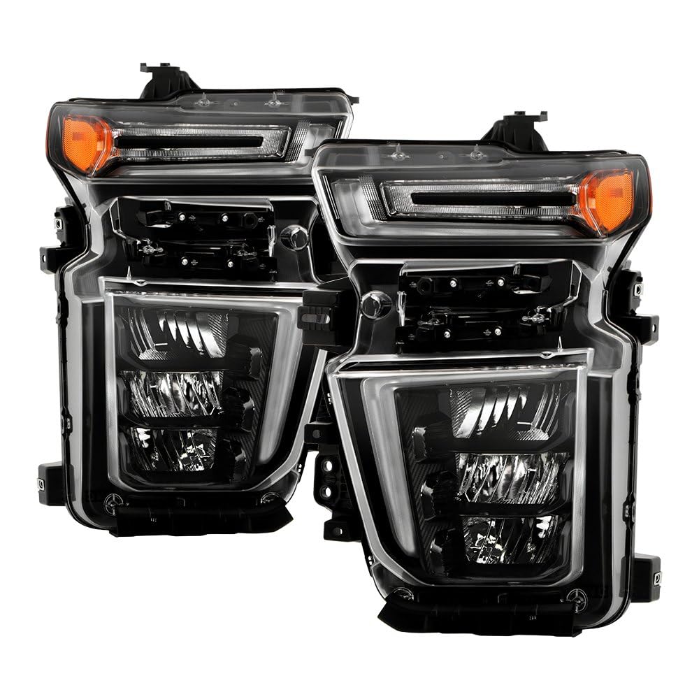 Chevy Silverado 20-23 2500 Superduty Spyder w/DRL LED Headlight (Fit Halogen Model only) - Black