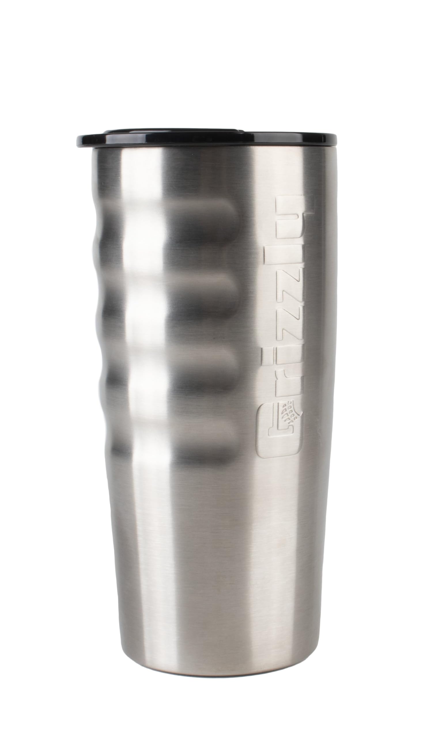 20 oz Grizzly Grip Cup with Mag Lid | Vacuum Insulated | For Coffee Car Travel Beach Camping Hiking Hunting Fishing | Brushed Stainless