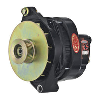 Alt GM CS144 Powermaster Black 200A XS Volt™ 6 grv Pulley/Baffle Str MTG Unthreaded MTG Ear