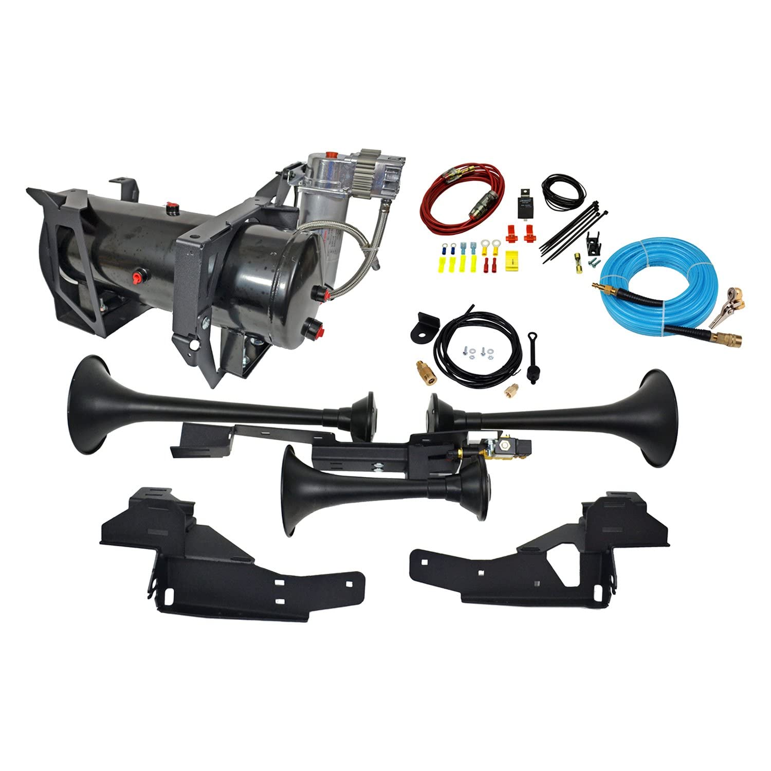 Kleinn Air Horns Train Horn Direct Fit and Onboard Air System for 2007-2019 GM 2500HD & 3500HD (GMHD-734)