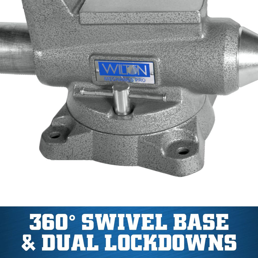 Wilton Pro Mechanics Bench Vise, 6-1/2" Jaw Width, 6" Jaw Opening, 4-3/8" Throat (Model 865M)