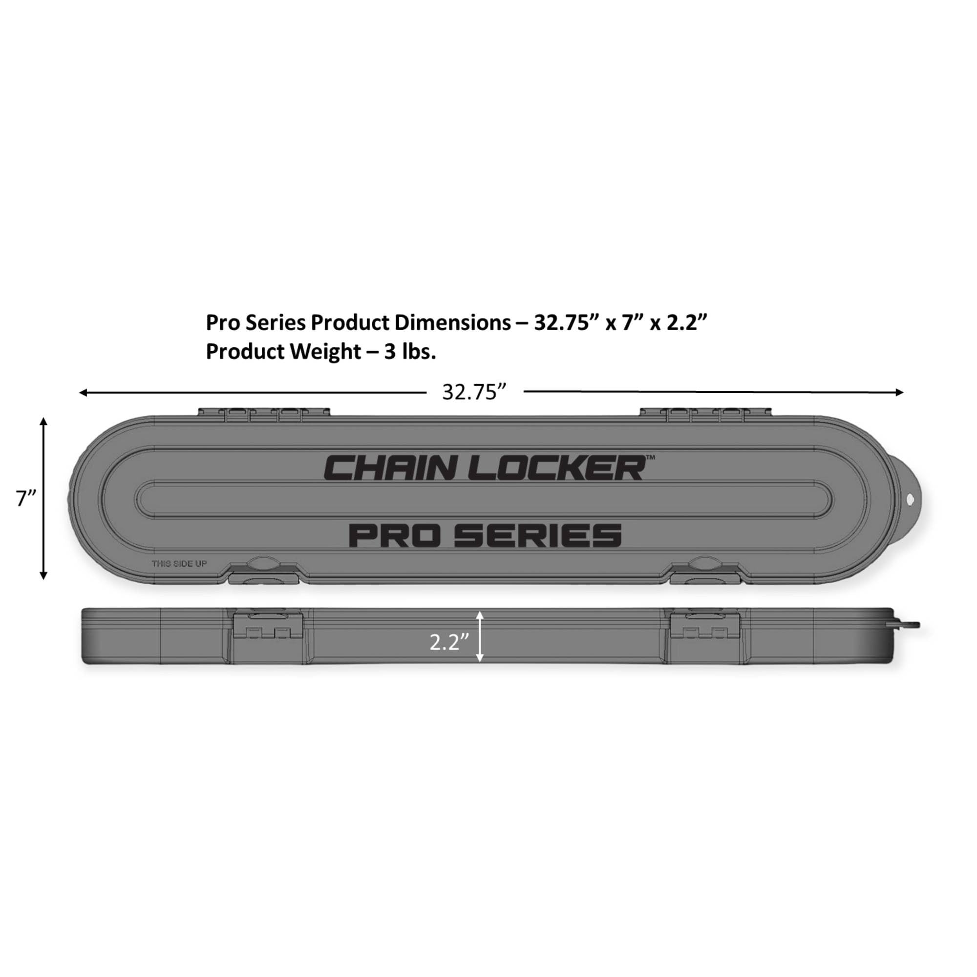 Universal Portable Saw Chain Storage Case - Pro Series for Long Blades, Double Row, Double-Sided for Sharp & Dull Chains, 2 Inches Tall, Made in USA - High-Vis Yellow - Holiday Gift for Family