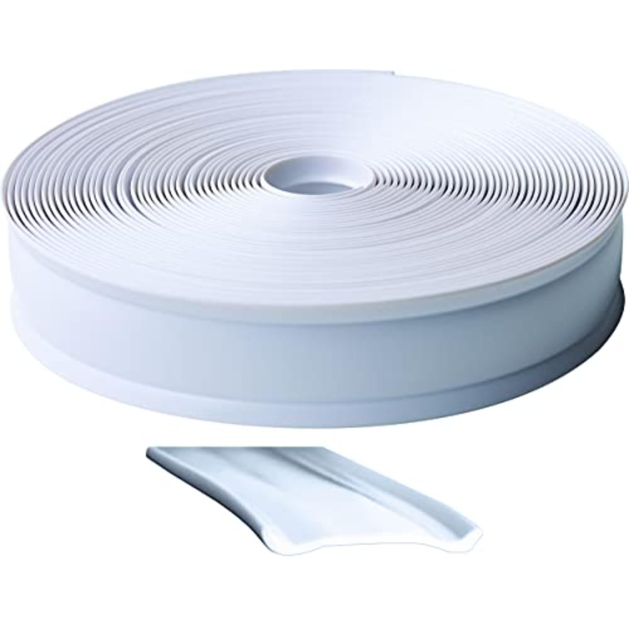 1 Inch Wide RV Designer Vinyl Trim Insert for RVs - Flexible Molding, Exterior Use, and Roof Edge Molding - Ideal for Travel Trailers and Campers, Heavy Duty, 25 Foot Roll, White