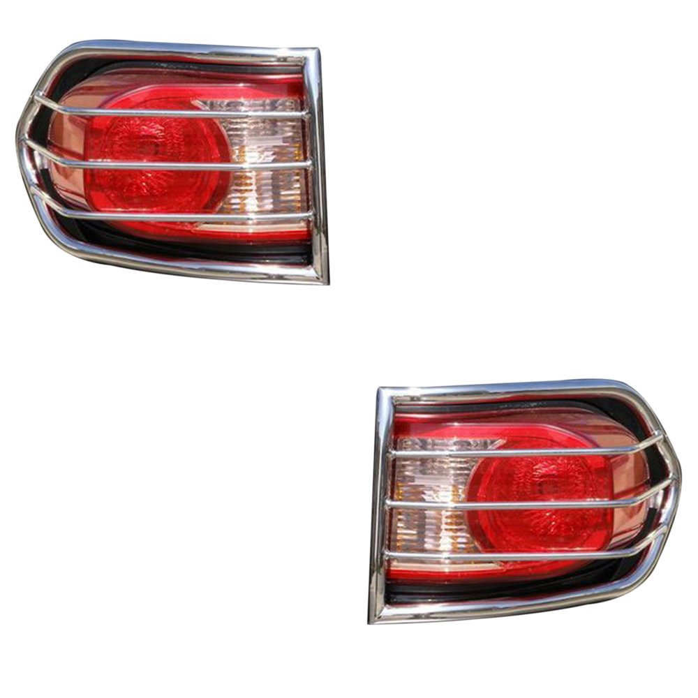 Tail Light Guards Black Horse Stainless Steel Compatible with 2003-2009 Hummer H2-7GHU010SS