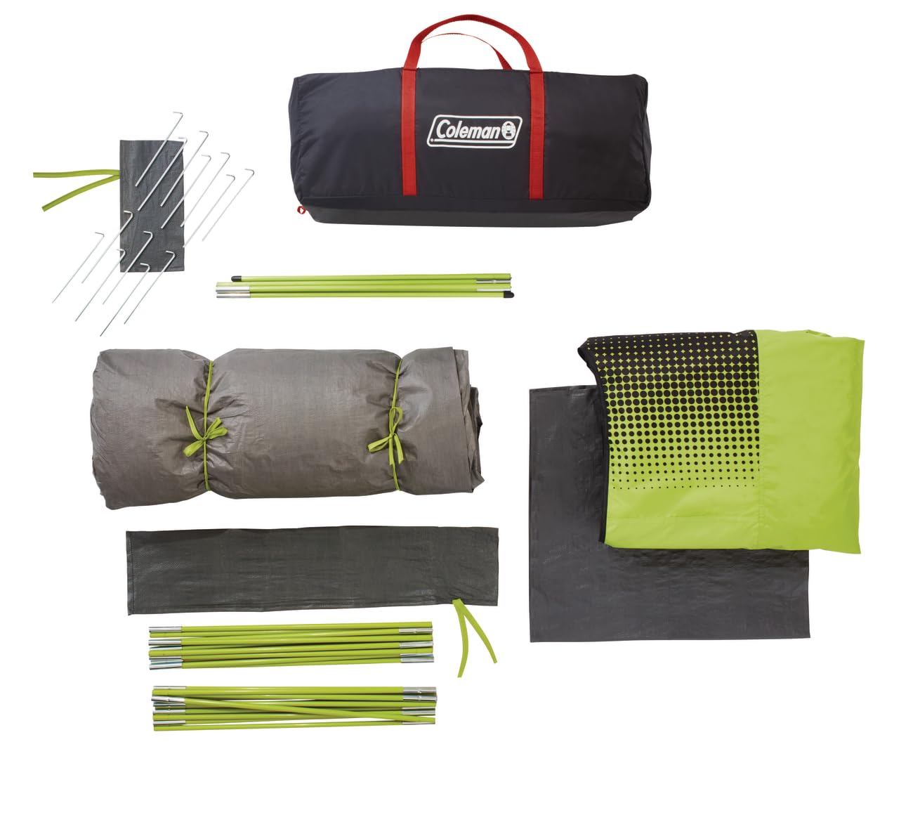 Coleman Dark Room Sundome 4/6 Person Tent, Blocks 90% of Sunlight to Keep Inside Cool, Weatherproof Tent with Rainfly Sets Up in Minutes