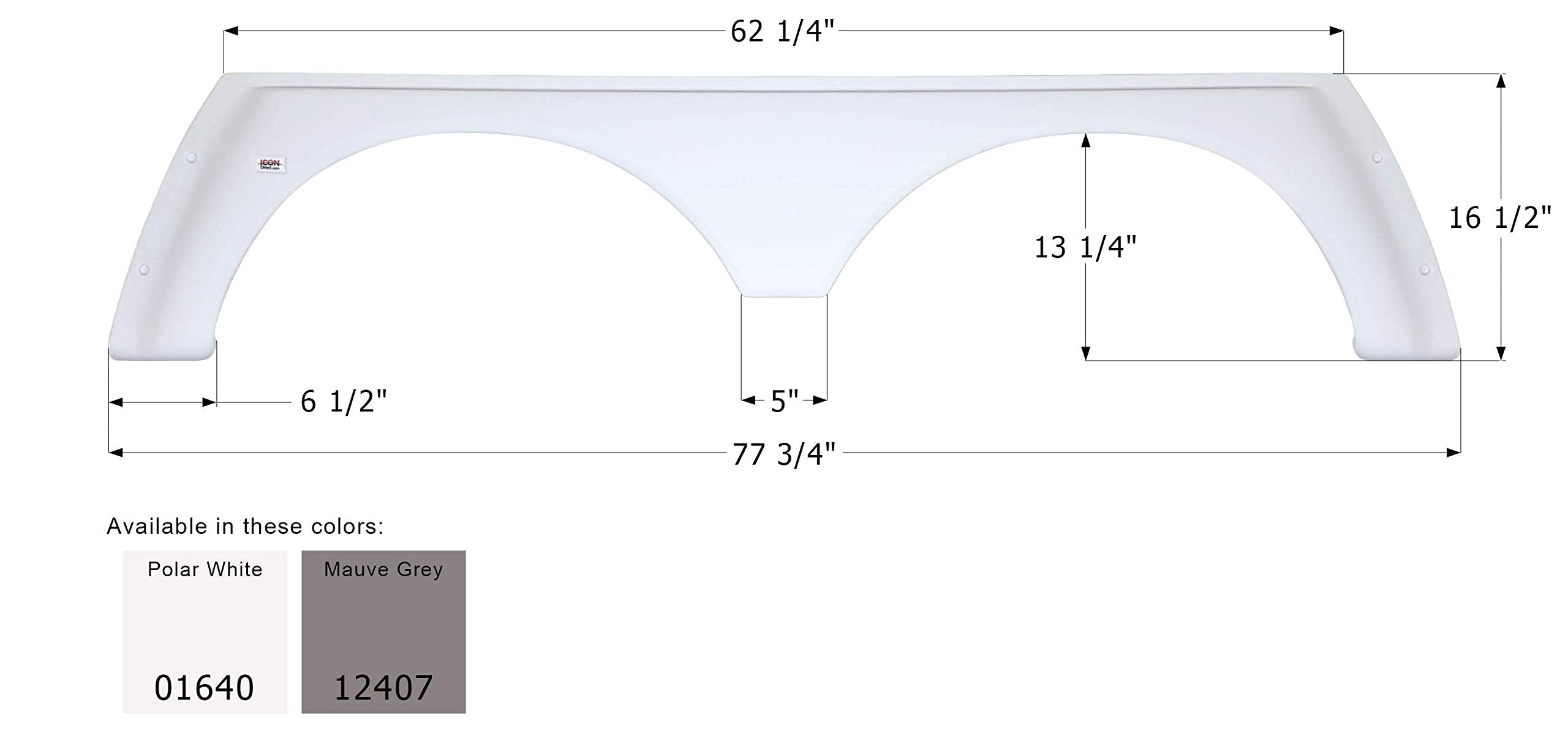 Alpenlite ICON Tandem Fender Skirt FS779, Polar White