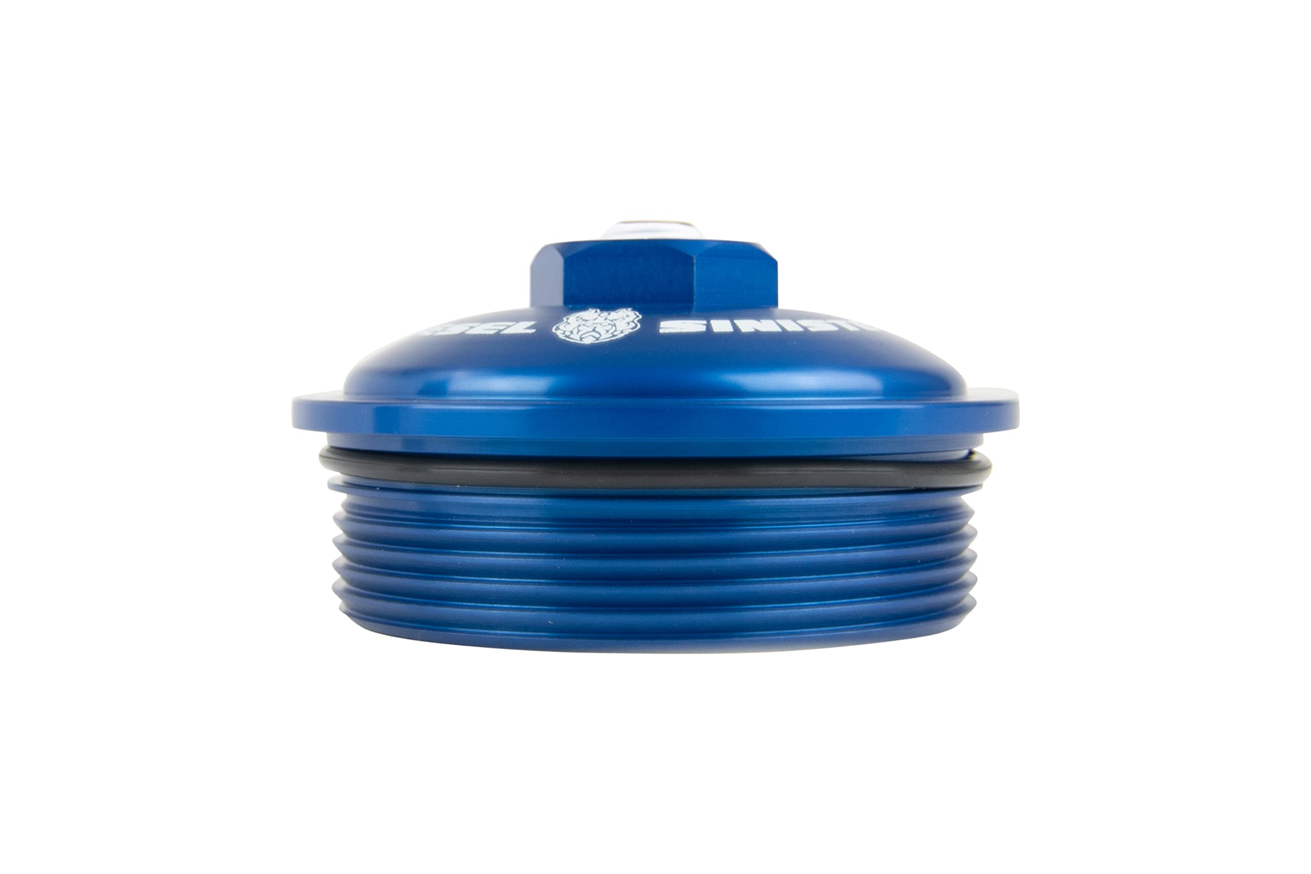 Billet Blue Cap Kit Sinister for 2003–2007 Ford Powerstroke 6.0L – Coolant Reservoir, Oil and Fuel Filter Cap Upgrade