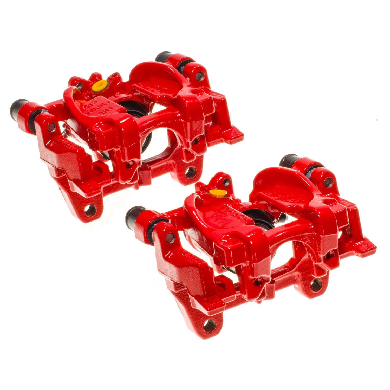 Power Stop S15140 Rear Pair of High-Temp Red Powder Coated Calipers