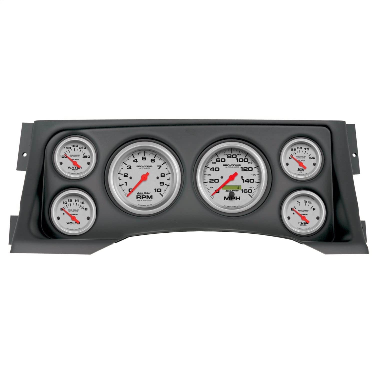 AutoMeter Dash Kit Direct Fit, (3 3/8" X2, 2 1/16" X4), Chevy/Gmc Truck 95-98, Ultra-Lite (2928-13)