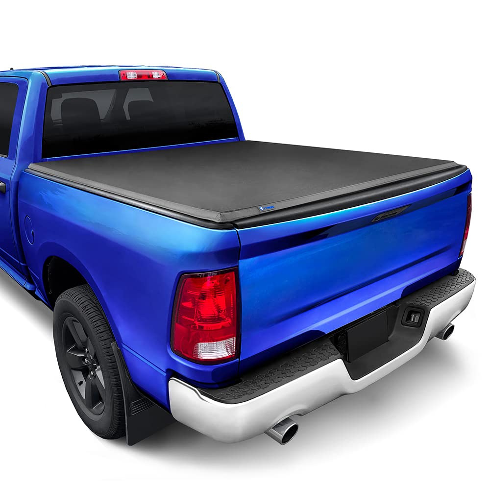 Tyger Auto T3 Soft Tri-fold Tonneau Cover Truck Bed Compatible with 2002-2018 Dodge Ram 1500; 2003-2026 2500 3500; 2019-2024 Classic | 6'4" (76") Bed | TG-BC3D1011