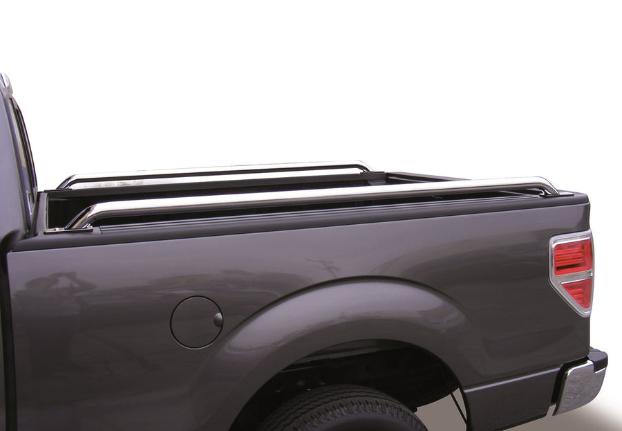 Stake Pocket Bed Rails Go Rhino | Mild Steel, Black | 8416B | Fits 2007 - 2021 Toyota Tundra w/ 5.5' Bed