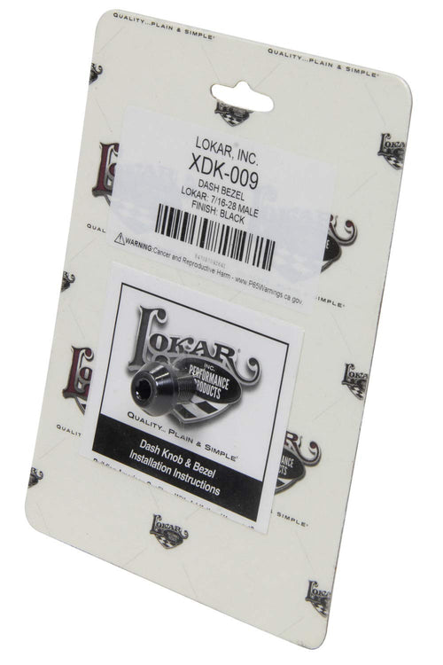 XDK-009 Lokar Performance Products Dash Bezel - Deco - 7/16-28 Male - Black