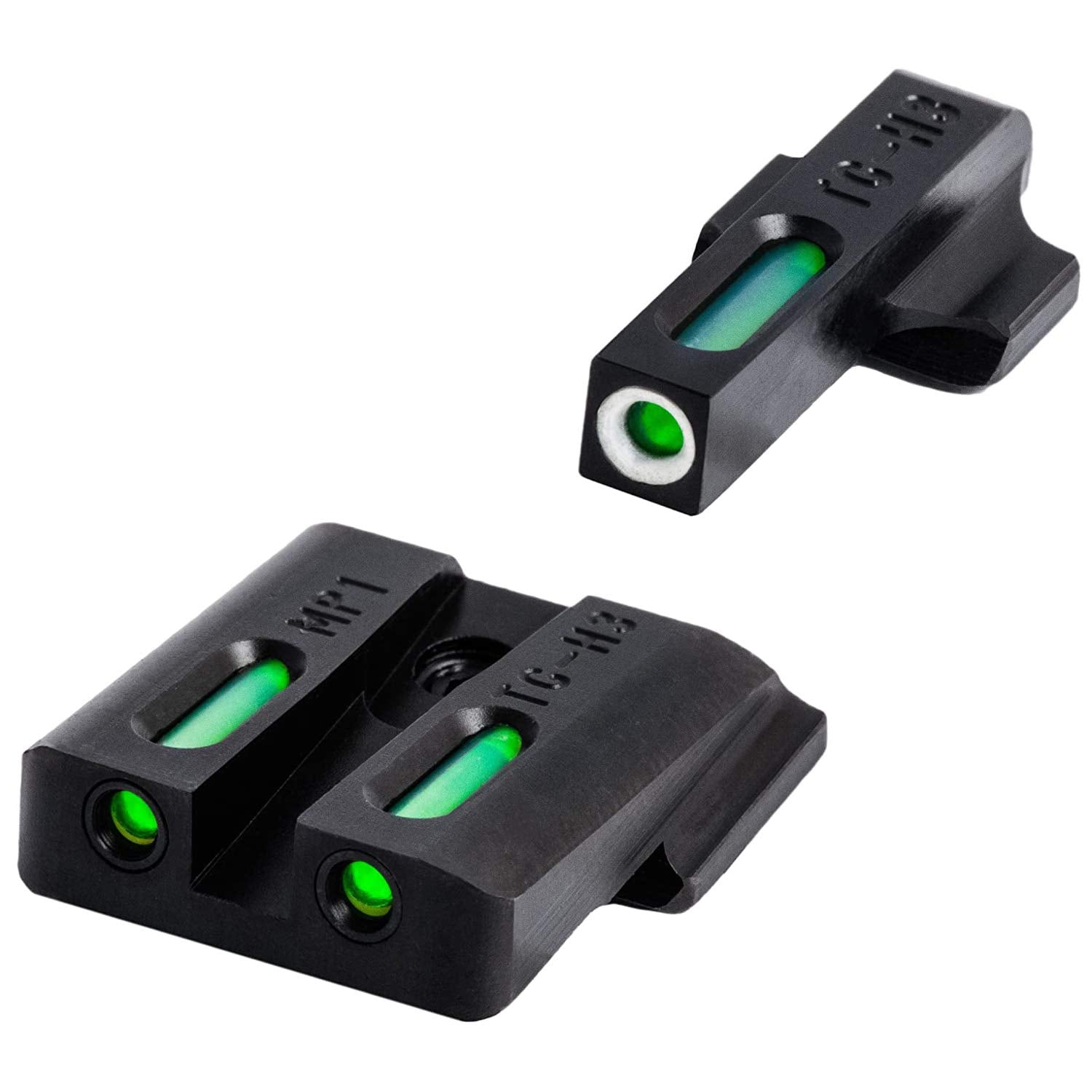 TruGlo Fiber Optic and TFK Tritium Handgun Pistol Sight Accessories with Front Focus Lock, Fortress Finish Protection, Fits Smith & Wesson M&P Models