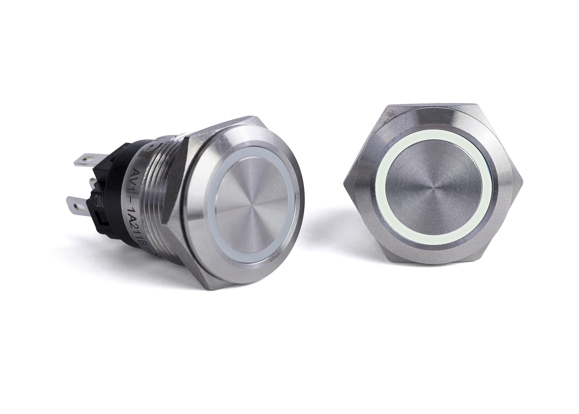 Push Button Switch, Sierra AV10030W, White Halo