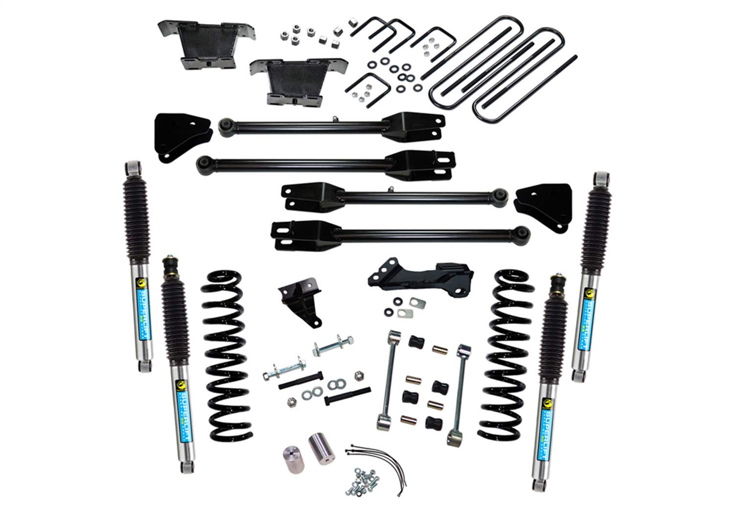 SUPERLIFT SUSPENSION RealTruck 4" Lift Kit for Ford F-250/F-350 | Complete Lift Kit with Front & Rear Bilstein 5100 Series Shocks and 4-Link Arms | K233B | Fits 2008-2010 Ford F-250 / F-350 4WD