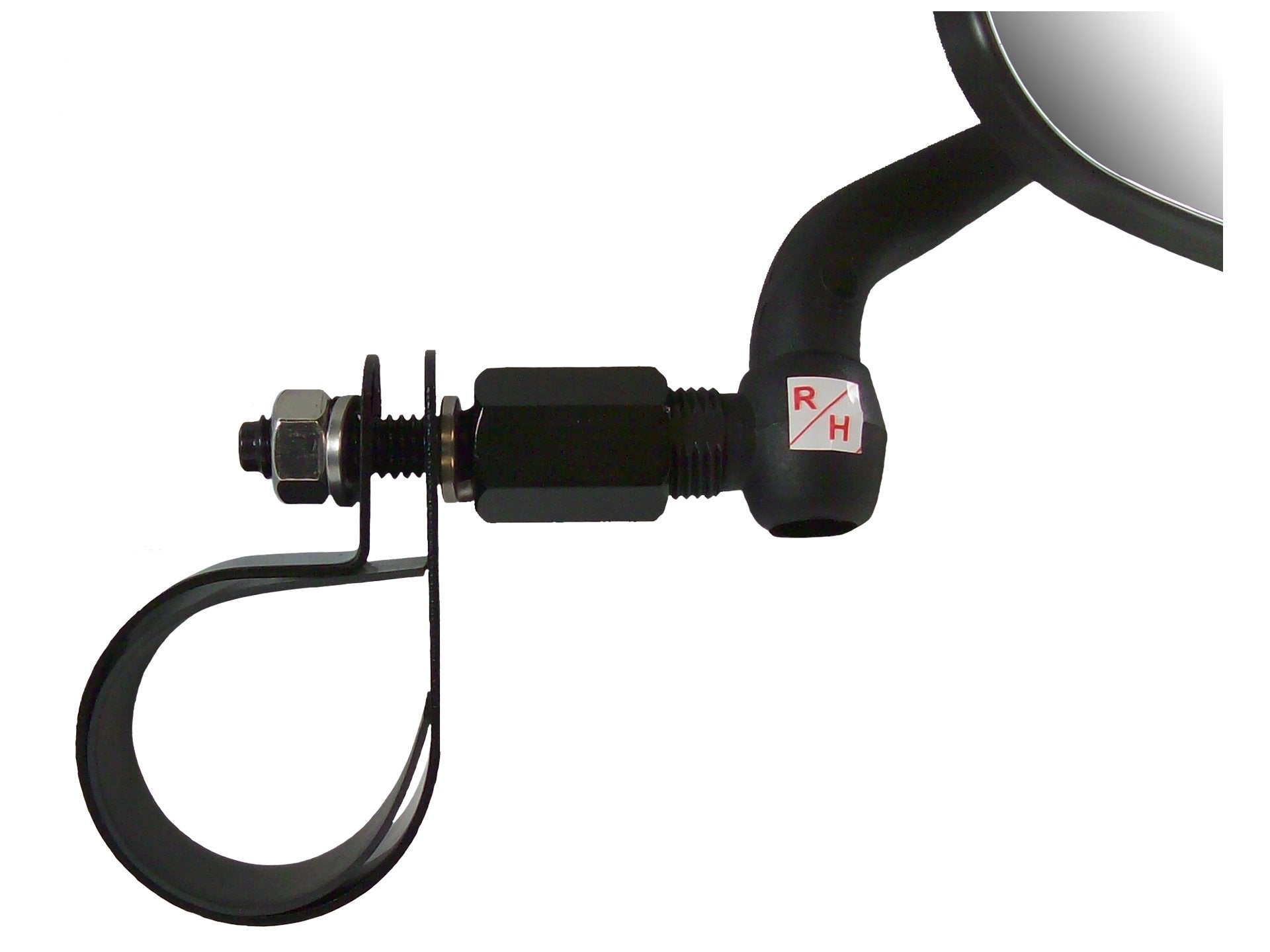 CIPA M38 UTV Side View Mirror (Black) - Passenger Side fits Rollcage diameters from 1-3/4" to 2"