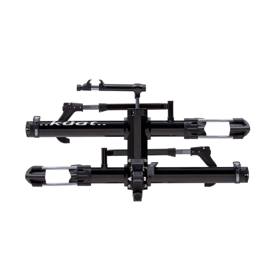 2-Bike Hitch Rack KUAT NV 2.0-2" | Robust 2-Bike Rack with Trail Doc for Riders & Cyclists | Rugged All-Metal Construction | E-Bike Compatible | Easy Installation, Black Metallic/Gray Anodize