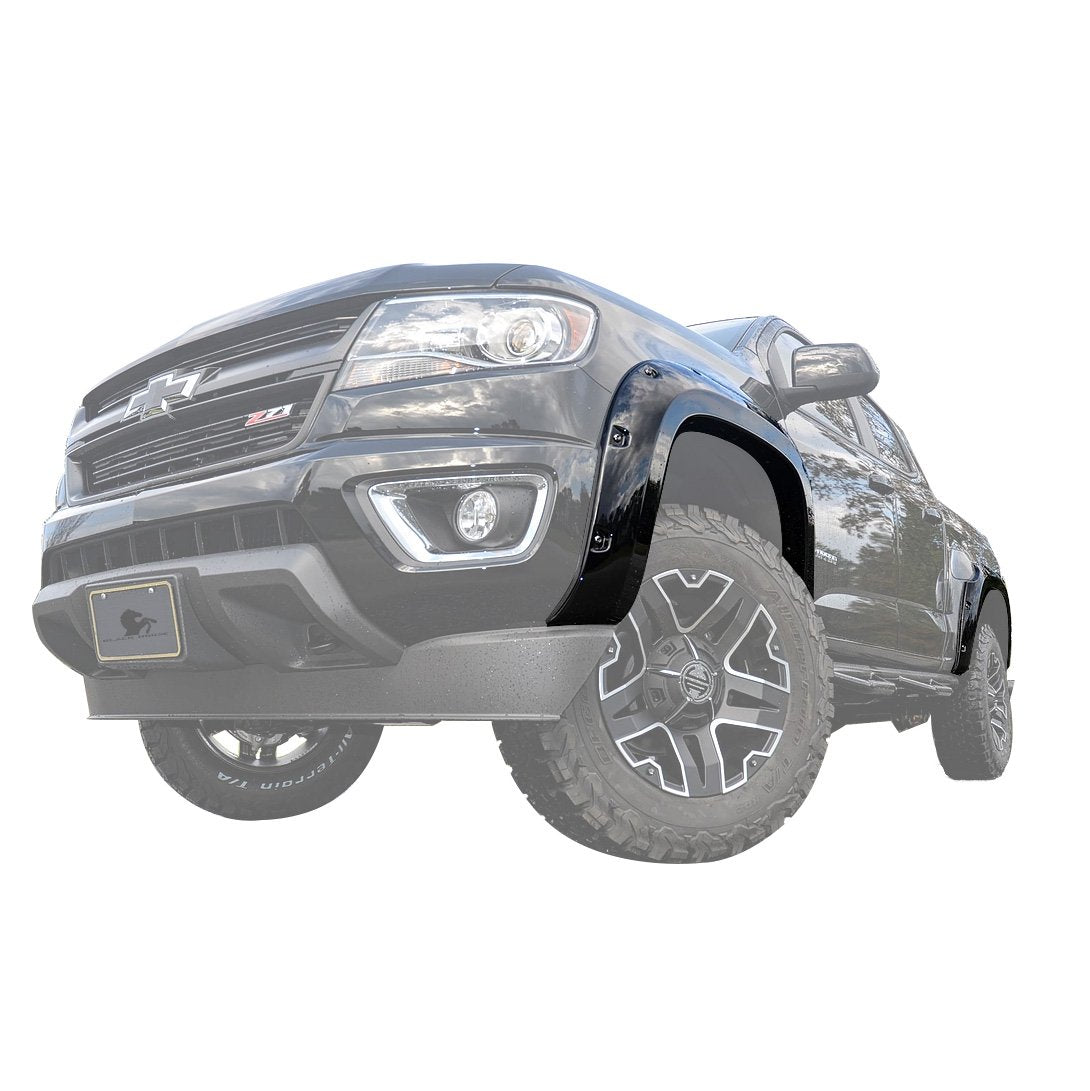 Fender Flares Black Horse Riveted Style Compatible with 2015-2022 Chevrolet Colorado (Excludes ZR2)-FF-CHCO-SM-PKT