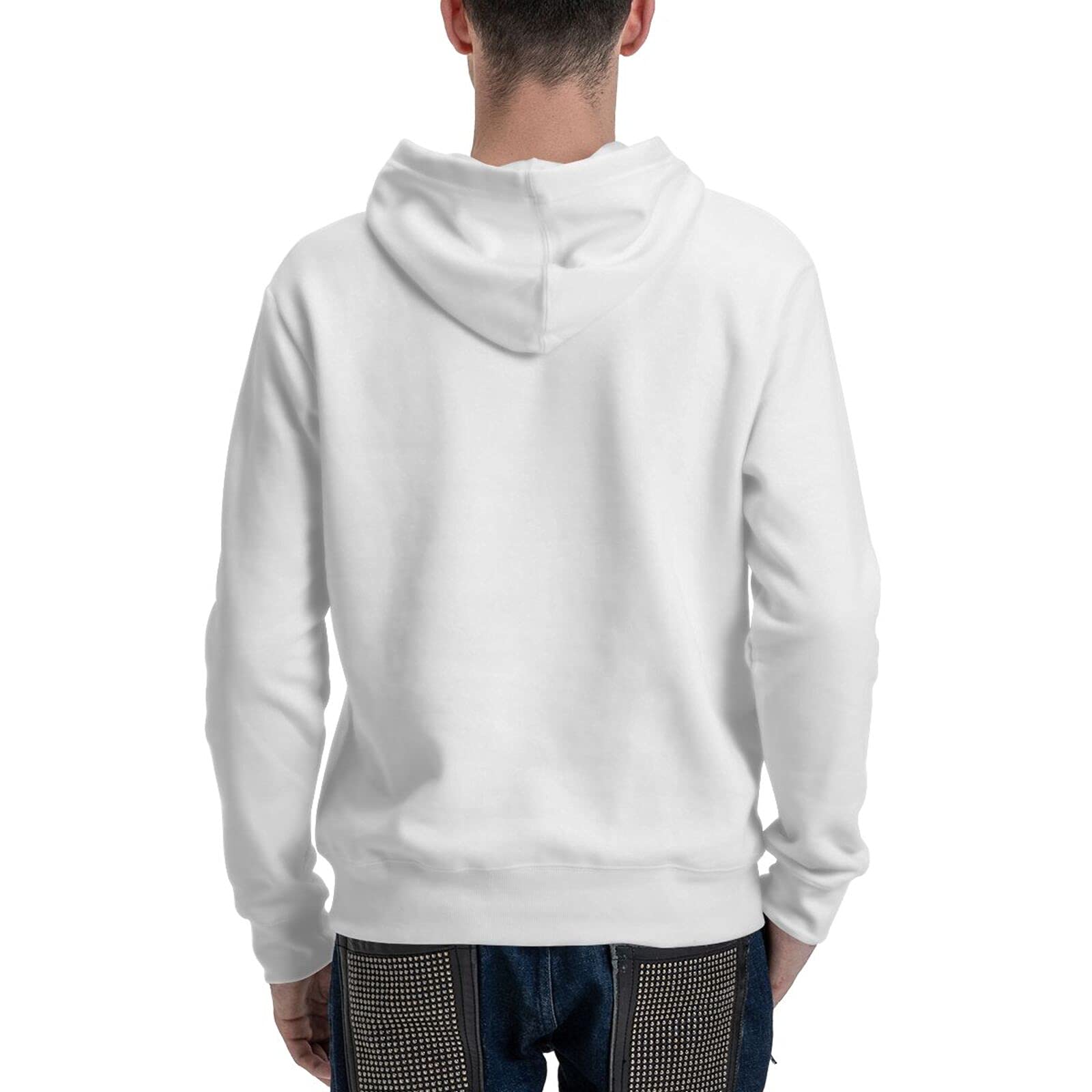 Majestic Dog 3D Printing Personalized Hoodie Hoodie Fleece Round Tie Pocket Pullover Sweater Fall and Winter Thickening, White, X-Large