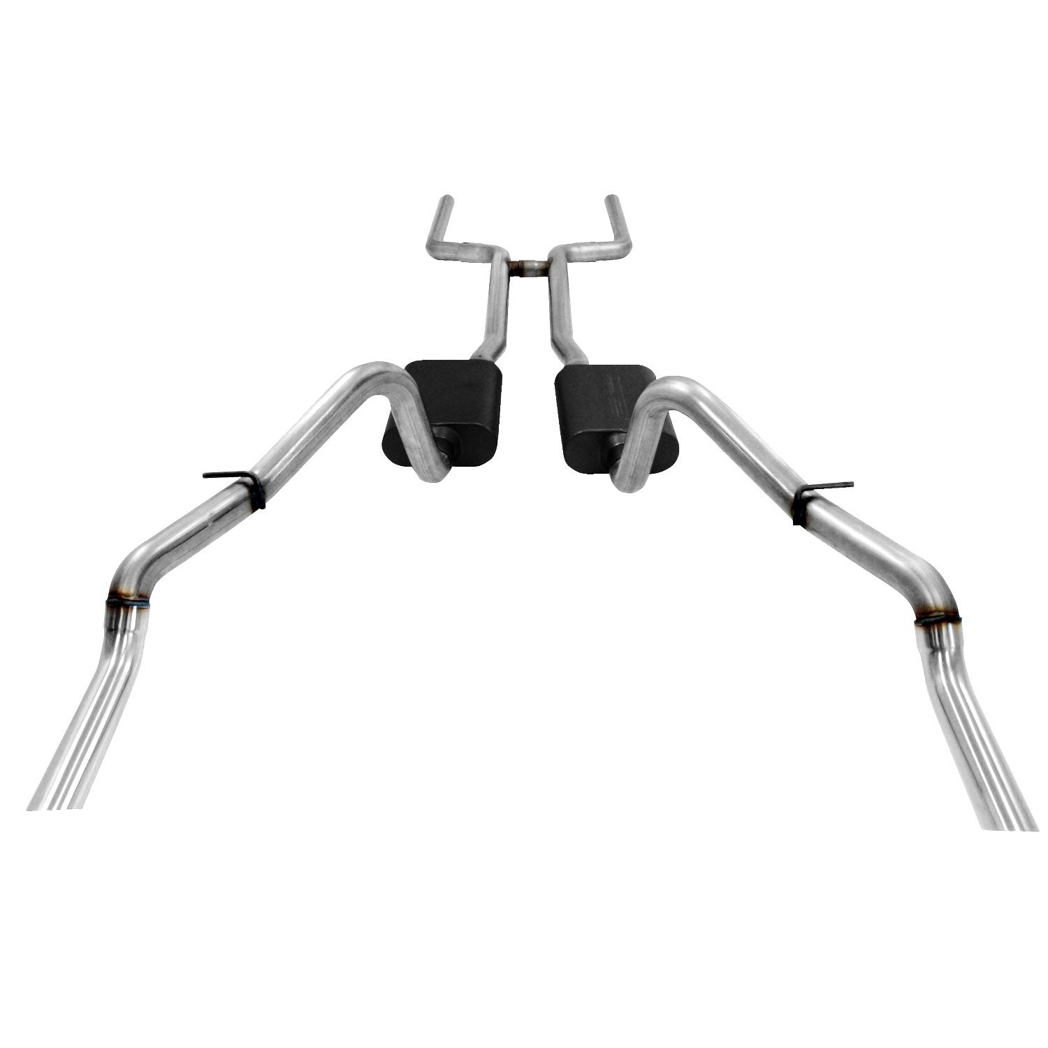 Flowmaster American Thunder 817139 Crossmember-Back Exhaust Kit 2.5 Inch Stainless Steel 304 Stainless Angle Cut Tips Compatible with 1969 Chevy Camaro and Pontiac Firebird with V8 engine