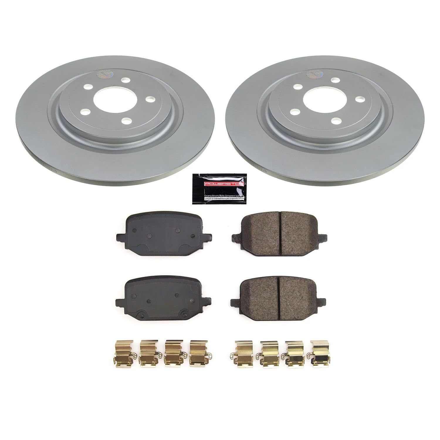 Power Stop CRK8681 Rear Brake Rotor and Pad Kit Geomet Coated For Ford Explorer 2020-2023 [Model Specific]
