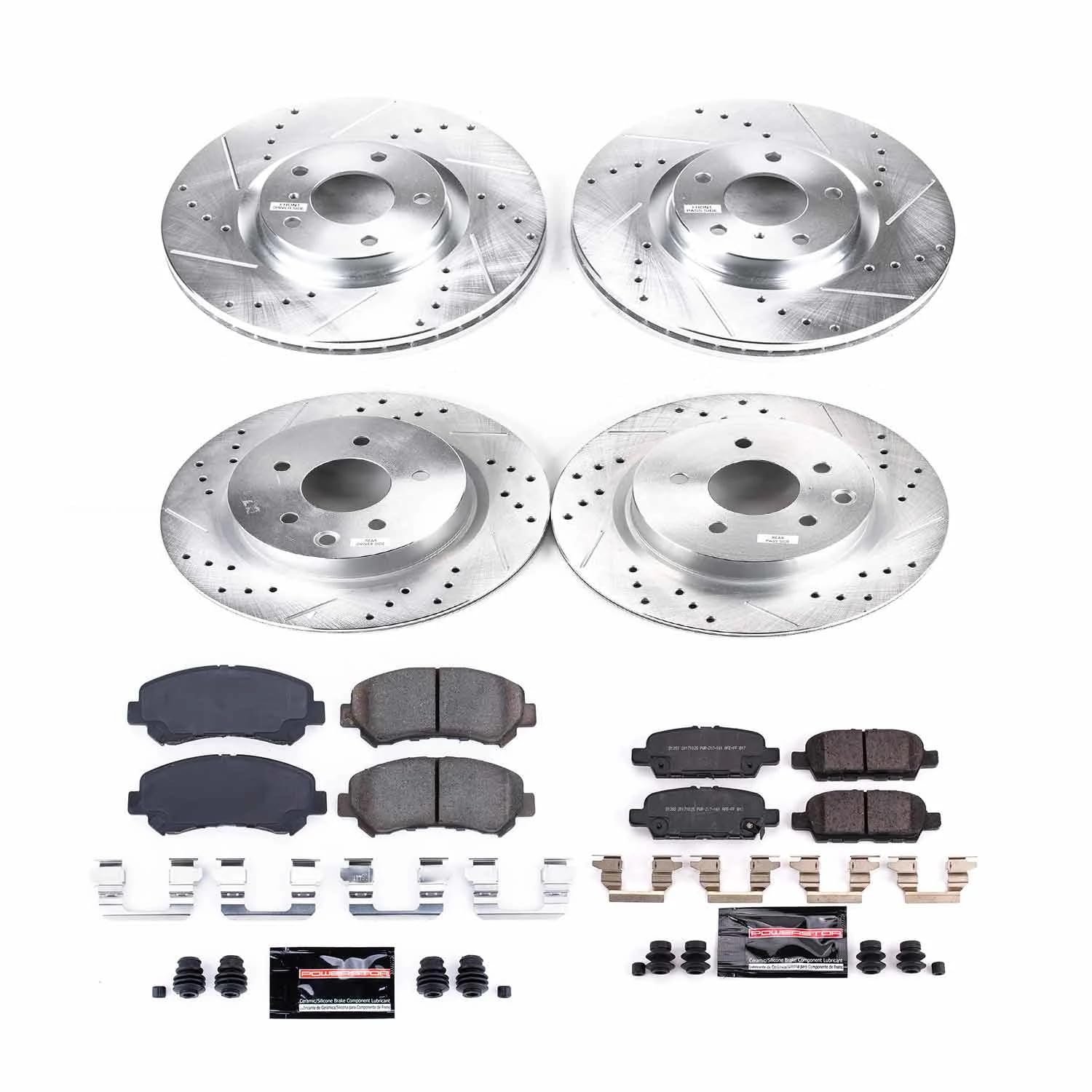 Power Stop K8059 Z23 Evolution Sport Brake Upgrade Kit Front & Rear For Nissan Maxima 2016-2022 [Model Specific]