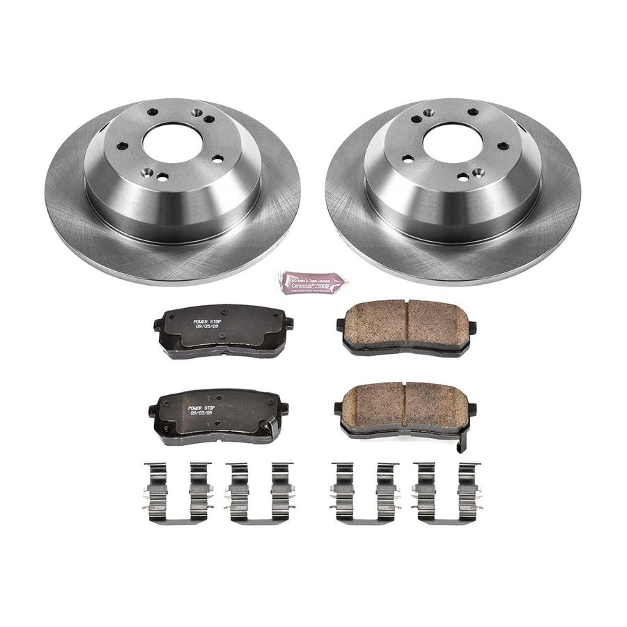 Power Stop Autospecialty KOE7213 Rear Replacement Brake Kit-OE Brake Rotors & Ceramic Brake Pads For Kia Sedona 2015-2021 [Model Specific]