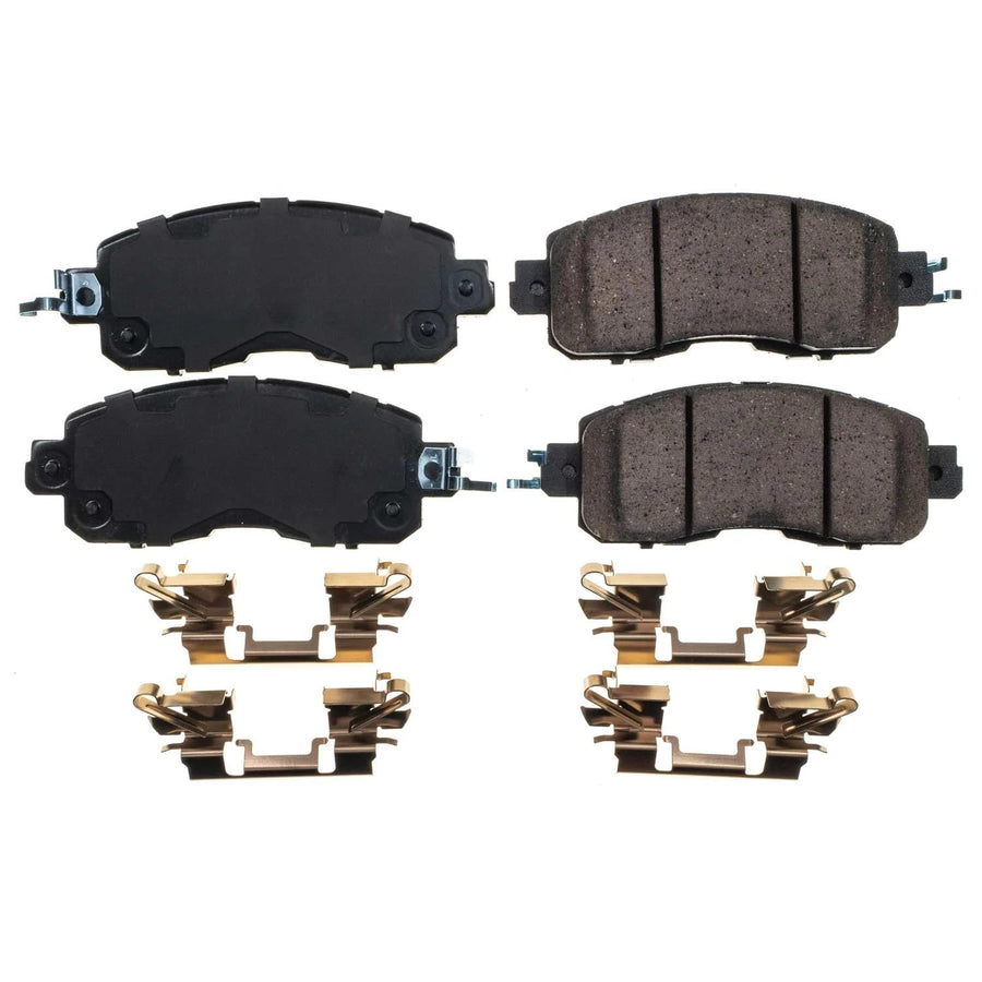 PowerStop Brake Pads Front For Nissan Altima 2013-20 |Altima 2024-25 |LEAF 2014-17 - Ceramic Brake Pads With Installation Hardware, 17-1650
