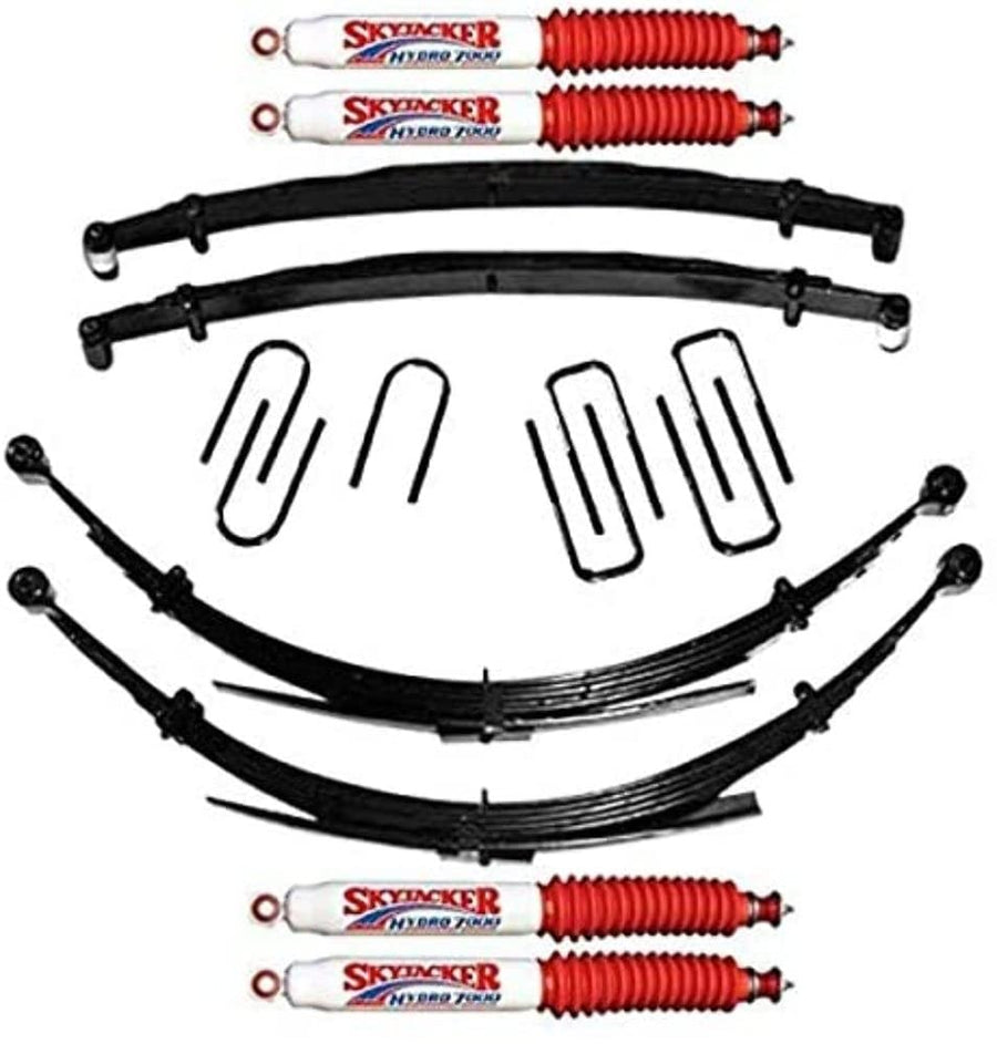Skyjacker Suspension Lift Kit D600CDKS-H w/Shock 6 in. Front/4.5 in. Rear Lift Incl. Front/Rear Leaf Springs Front/Rear U Bolt Kits Front Bushing Kit Lift Kit w/Shock