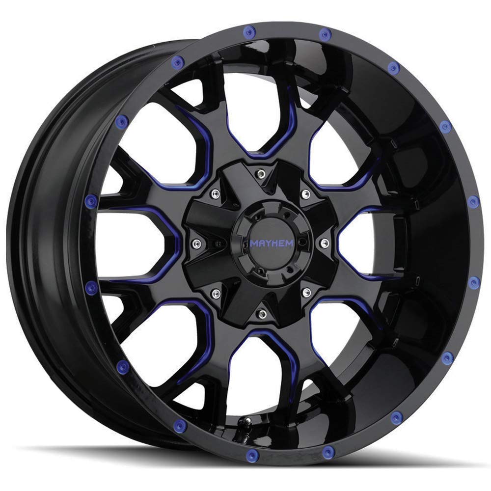 Warrior Mayhem 8015-7952BTB 8015 Black W/Prism Blue 17X9 5-127/5-139.7 -12mm 87mm