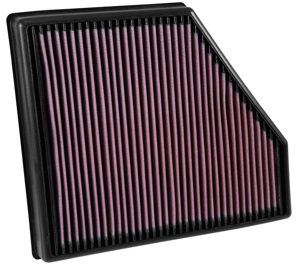 K&N Original High-Flow Lifetime Engine Air Filter: Increase Power: Premium, Washable: Compatible with 2016-2024 Chevrolet: Camaro, SS, ZL1, 33-5047