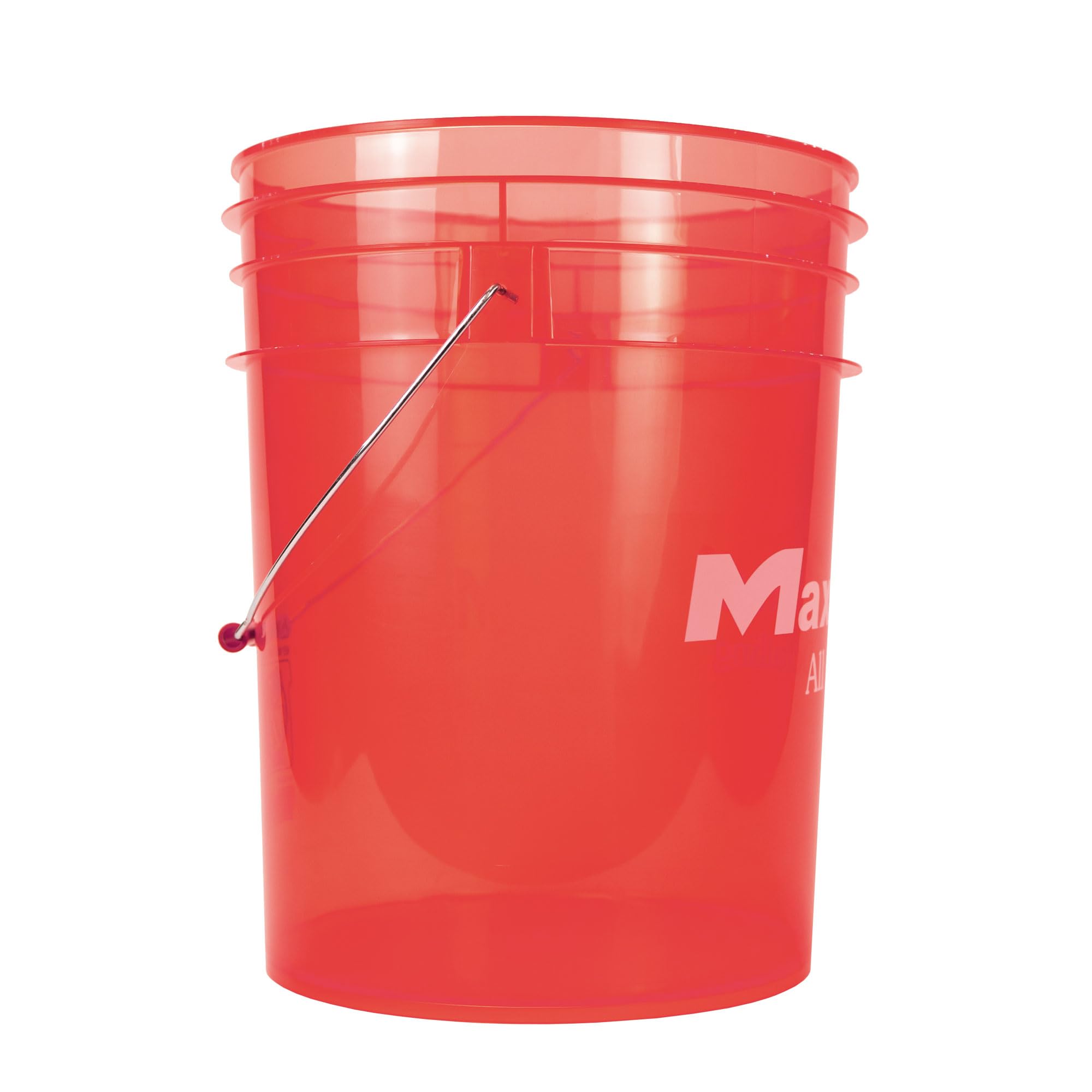 5gal Maxshine Universal Red Detailing Bucket – Car Wash Bucket for Scratch-Free Washing, Garage Storage & Detailing Tools – Holds Soap, Foam Cannon, Microfiber Towels & More